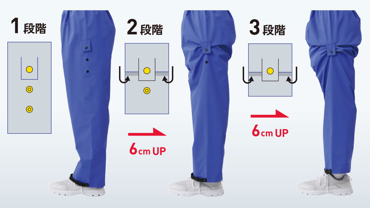 パンツ丈調整機能