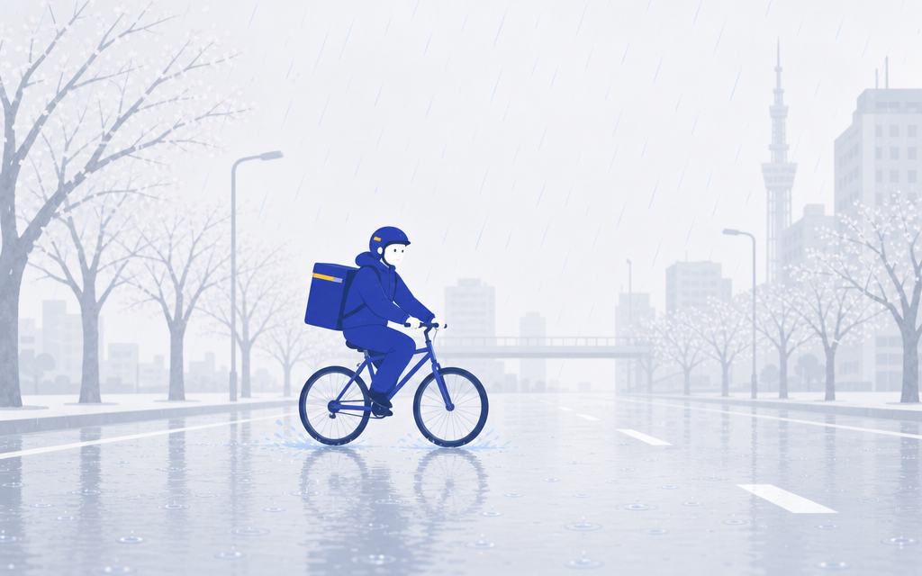 株式会社トキワ｜東北は雨よりも雪か、答えは日本海側と太平洋側で分かれることを表すイラスト